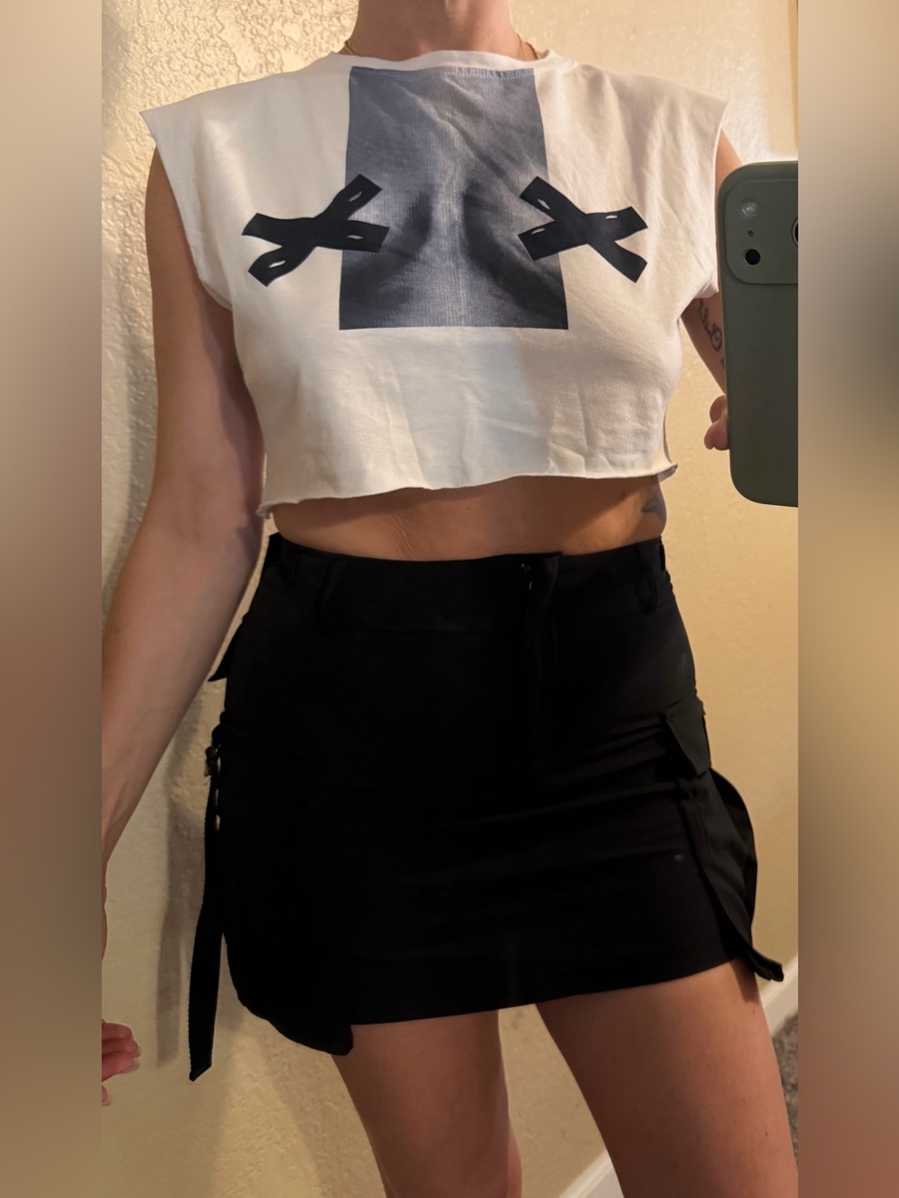 Forever 21 Black Utility Cargo Mini Skirt